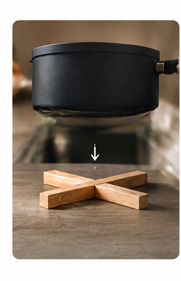 Trivet placed on a wooden table